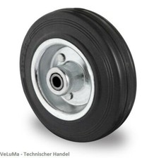 Rad Vollgummi 80 100 125 160 200 mm Ersatzrad INKL. Schraube Mutter Achsrohr
