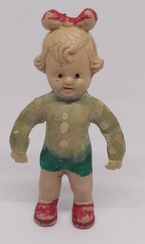 Vintage gummi figur mädchen - vintage,