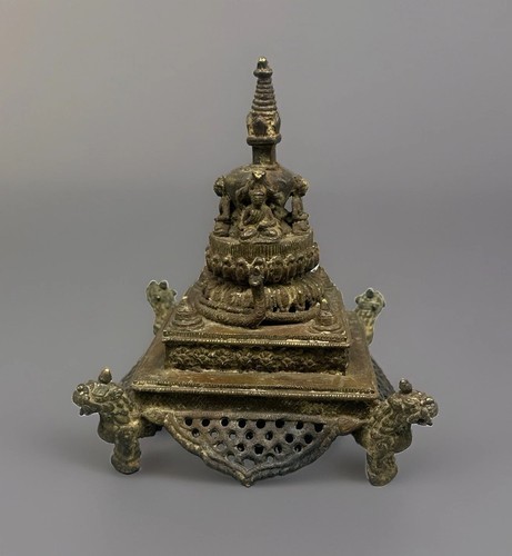 Antike bronze stupa aus - bronze, tibet