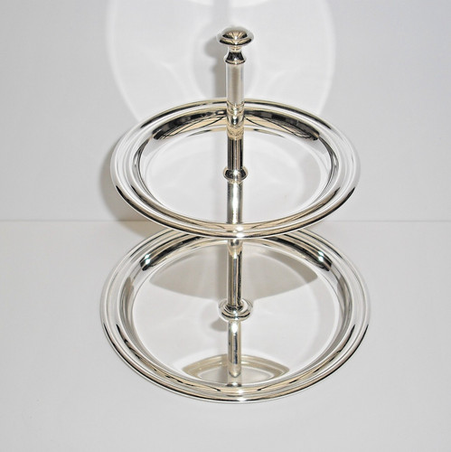 Etagere versilbert zwei etagen - versilbert,
