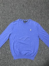 Polo Ralph Lauren-Herren Pullover Sweater Sweatshirt 100% Baumwolle Gr.M Blau