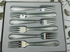 WMF ANTWERPEN, 6 Kuchengabeln, opv., Cromargan ***