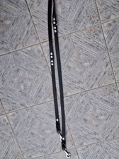 Hunde Führleine ca. 2 mtr. Echtes Leder schwarz verstellbar 