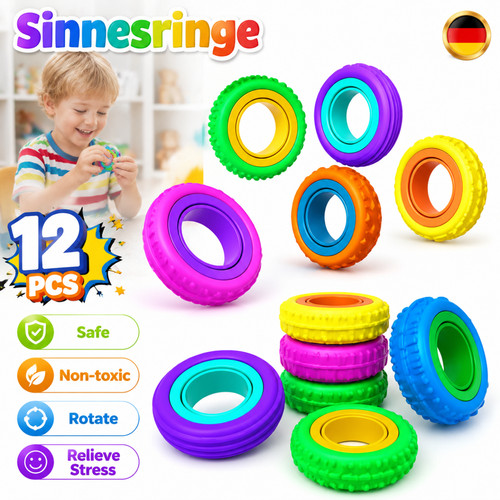 Silikon fidget ring 12er set - ring,