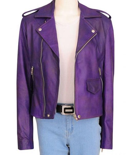 Damen lila lammleder leder - lila,