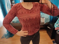 Bluse Hemd Tunika S M Rot