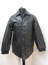 VINTAGE CHEVIGNON LEDER ESEL JACKE JACKE GR. M, WOLLE GEFÜTTERT