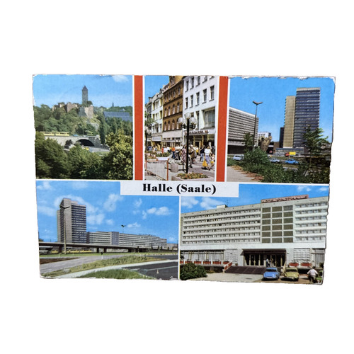 Postkarte halle saale - postkarte, ak
