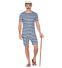 Blau- Weißer Kostüm Retro