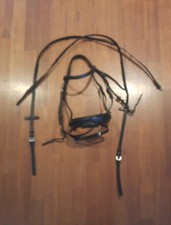 Engl Reithalfter  HG  Cob kleines Warmblut weiches schwarzes Leder wie neu