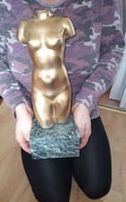 Bronze o. Messing Skulptur Akt Torso - wunderschön, massiv