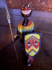 VINTAGE 1956 TPS JAPAN PANGO PANGO AFRIKANISCHE TÄNZER  LITHO AUFZIEHSPIELZEUG