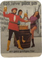 ALTER BIERDECKEL Brauerei goldene Gans Augsburg 1346 gegründet Bierfilze Sammeln