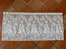 VORHANG Gardine - Handarbeit Stickerei SPITZE Landhaus Motiv - 130x60cm