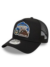 New Era Outdoor Patch Trucker Cap Buffalo Mütze Snapback Verstellbar Schwarz