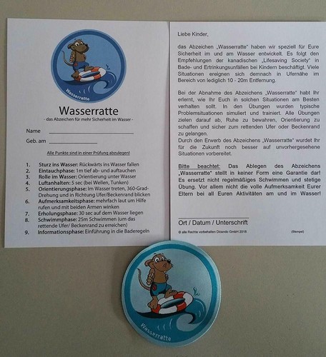 Set wasserratte abzeichen - set, 1x