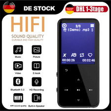 16GB Bluetooth MP3/MP4 Player Verlustfreier HiFi Bass Musik Spieler LCD Recorder