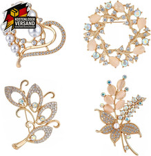 Broschen Damen Strass Blumen Anstecknadeln Kristallkranz Hochzeitsstrauß Hochzei