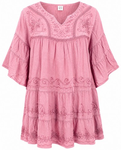 Bestickte indische boho bluse - bestickte,