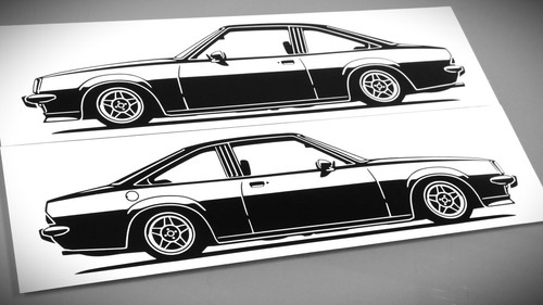 Opel manta gte sticker - manta,