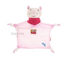 Sigikid Schmusetuch Katze Kuscheltuch rosa gestreift Schnuffeltuch mit TK Logo