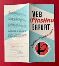 DDR Prospekt VEB Plastina