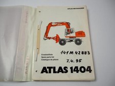 Atlas 1404 M Bagger Serie 141 Ersatzteilliste Parts List Catalogue pieces 1994