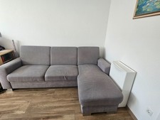Sofa silber/grau mit