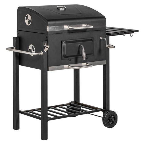 Edelstahl-Holzkohlegrillwagen