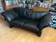 Leder Recamiere von Brühl&Sippold schwarz 200x100x80