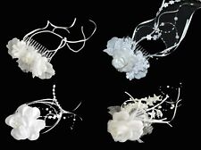 Kopfschmuck WAHL Haarschmuck weiß zu Brautkleid Kommunionkleid Taufkleid NEU