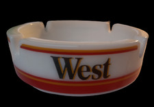 West Aschenbecher Weiß Porzellan ca. 10,5 cm Durchmesser      D
