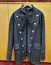 Vintage Pyrate Style Leder Mantel Caban ca. L - XL