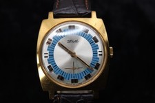 Vintage Herren Armbanduhr Mechanisch Pobeda ZIM; vergoldet; kleine Sekunde