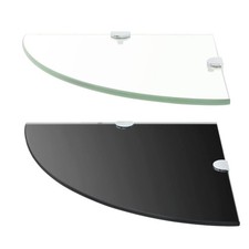 Duschregal Badregal Eckregal Schweberegal Gehärtetes Glas Hängeregal Wohnzimmer 