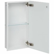WC-Einbauschrank 9398718 Unterputz 323x625 mm Wandeinbauschrank Glastür Weiß