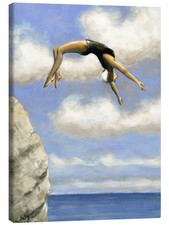 Leinwandbild Kunstspringen vom