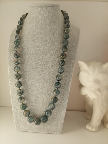 Edelstein kette moosachat 925 - edelstein,