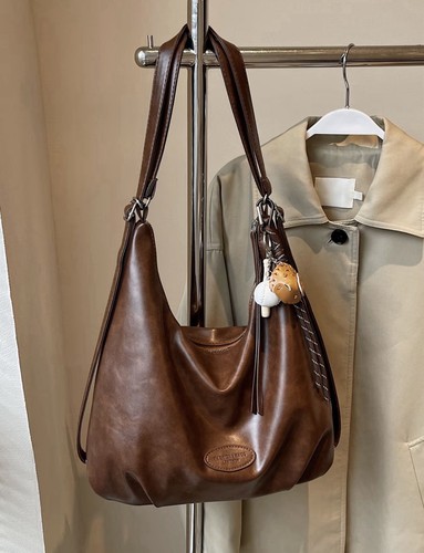 Vintage leder handtasche - vintage,