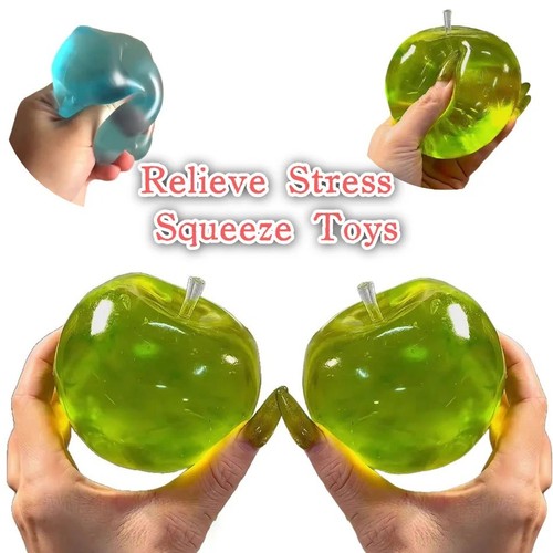Green apple stress ball - green,