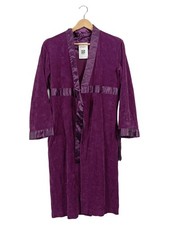 Vossen Damen Bademantel Morgenmantel Lila Gr. 34/XS Komfortabel Uni
