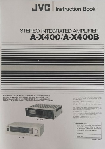 Jvc x400 x400b - /, stereo