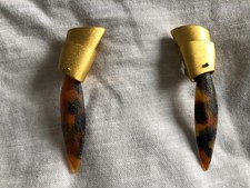 Ohrclips mit Schildpattimitat