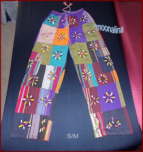 Bemalte hippie hose goa - hippie,
