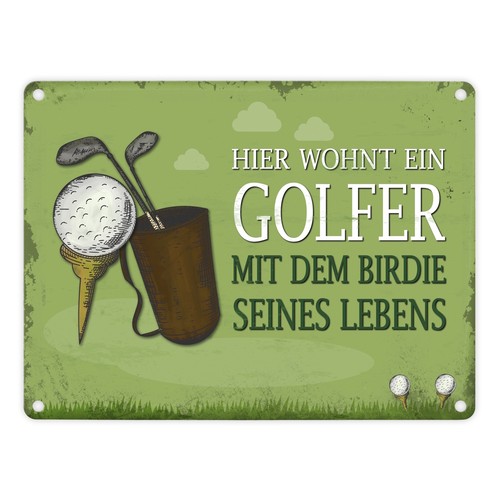 Metallschild mit spruch hier - metallschild, spruch: