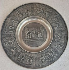 Set : Zinn -Wandteller, Schale, Becher