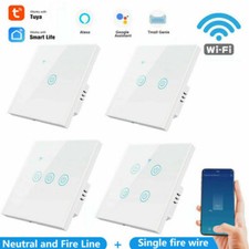 1/2/3/4 Gang Smart Touch Lichtschalter WLAN APP Für Google Home Amazon Alexa TOP