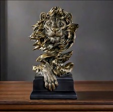 Löwenkopf Skulptur Bronze