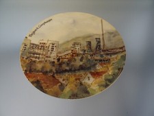 Saarberg/Bergbau Memorabilia Wandteller Grube Camphausen bunt