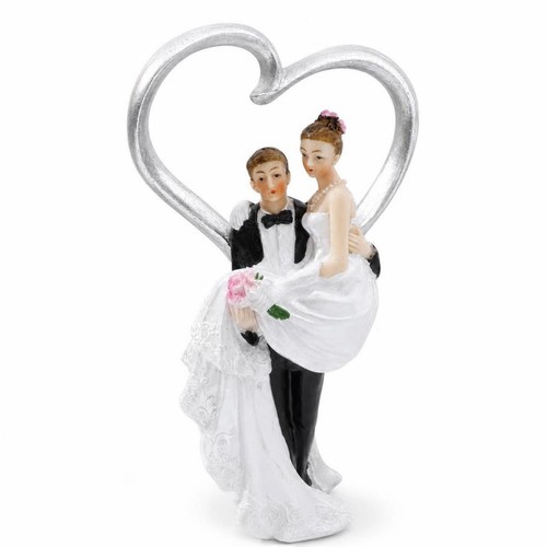 Brautpaar figur mit herz - brautpaar-figur,